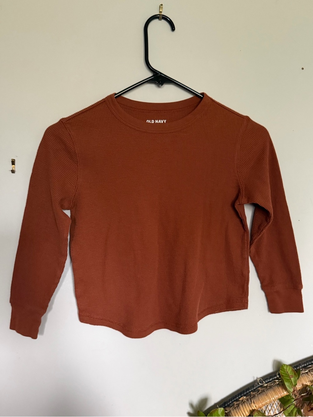 Old Navy Kids Long-Sleeve Waffle Tee - Rust